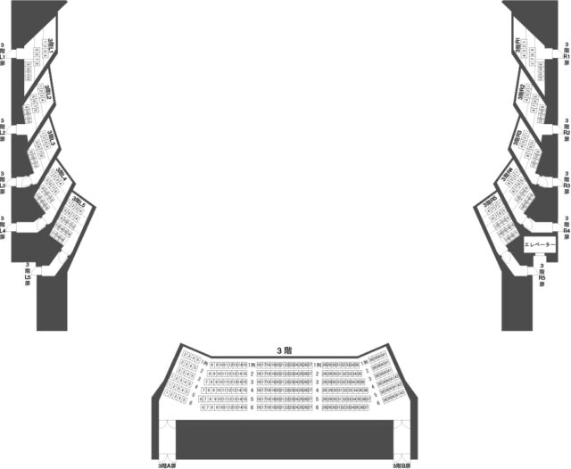 大ホール座席表（3階席）